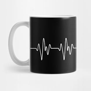 Cute Cat Heartbeat - Simple Cool and Trendy Cat Lover Mug